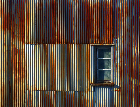 Window in Corrugated Wall