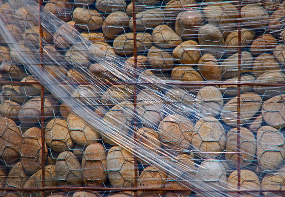 Bale of Stones with Plastic Sheeting